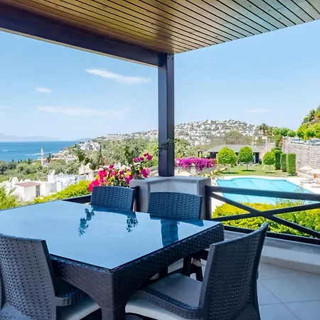 House With Sea View And Shared Pool In Bodrum Apartman Turgutreis